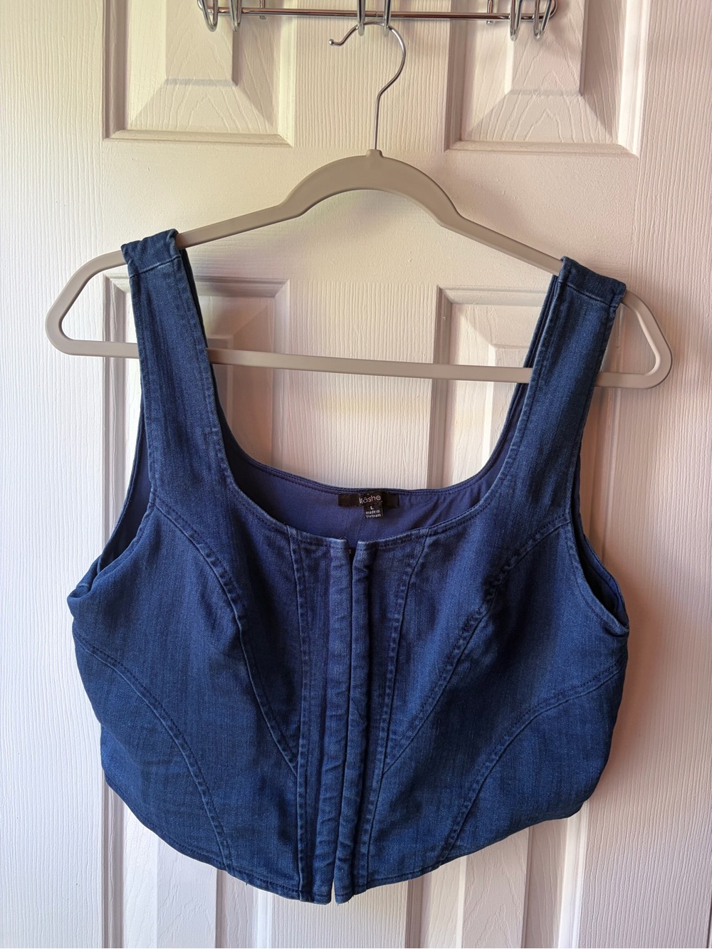 Denim Cropped Vest
